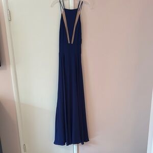 Elegant Blue Evening Dress by Fame and Partners